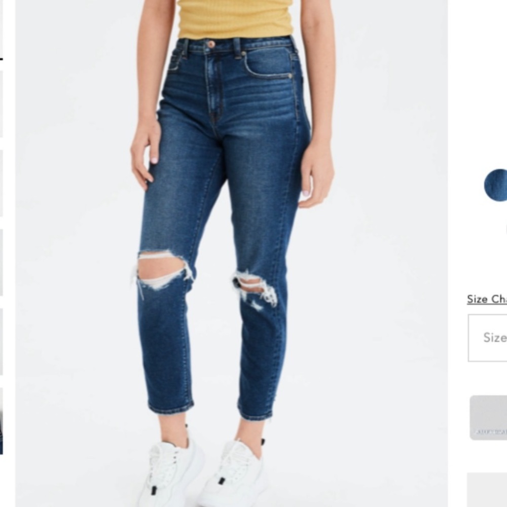AE STRETCH CURVY MOM JEAN